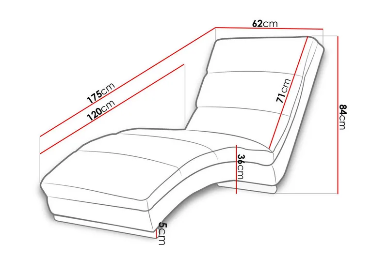 Regalado Liggestol - Møbler - Stoler & lenestoler - Lenestoler - Sjeselonglenestol & divanlenestol