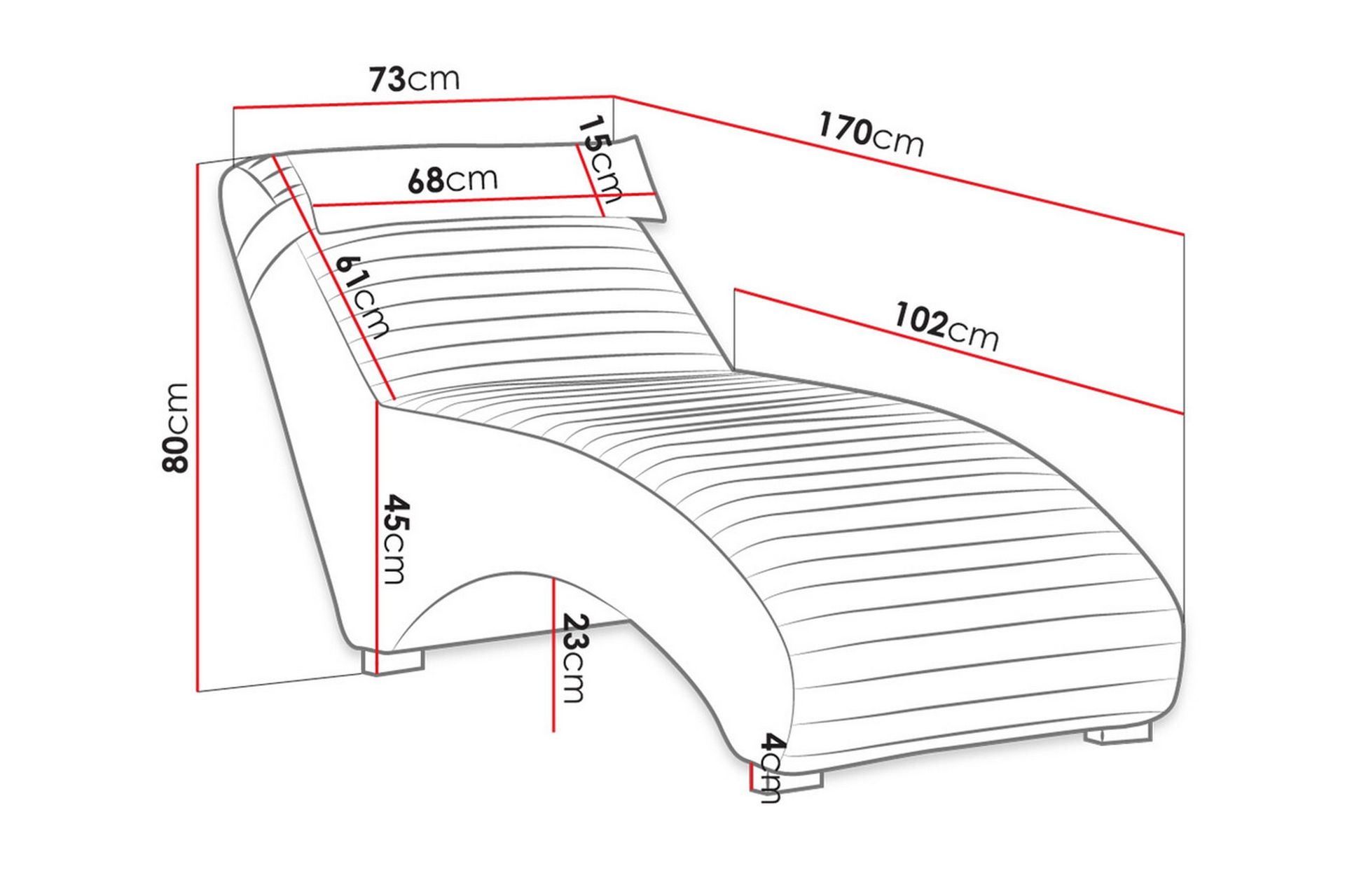 Staffin Liggestol 73 cm - Lysegrå - Møbler - Stoler & lenestoler - Lenestoler - Liggestol