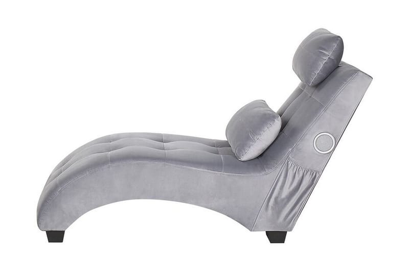 Volans Sjeselong med Bluetooth-høytaler - Fløyel/Grå - Møbler - Stoler & lenestoler - Lenestoler - Liggestol