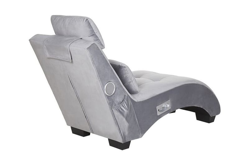Volans Sjeselong med Bluetooth-høytaler - Fløyel/Grå - Møbler - Stoler & lenestoler - Lenestoler - Liggestol