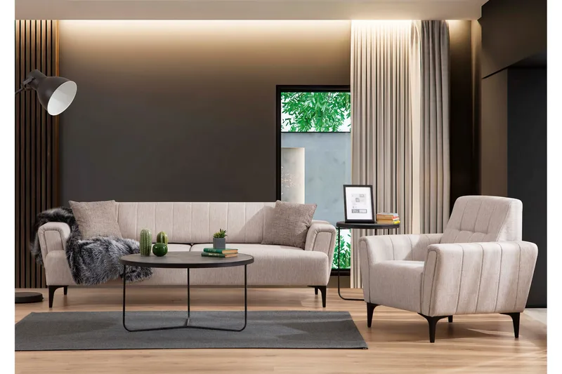 Lilesville Lenestol - Beige - Møbler - Stoler & lenestoler - Lenestoler