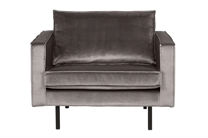 Lissbon Fløyelslenestol, Taupe