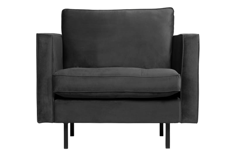 Lissbon Modern Lenestol i Fløyel, Antrasitt