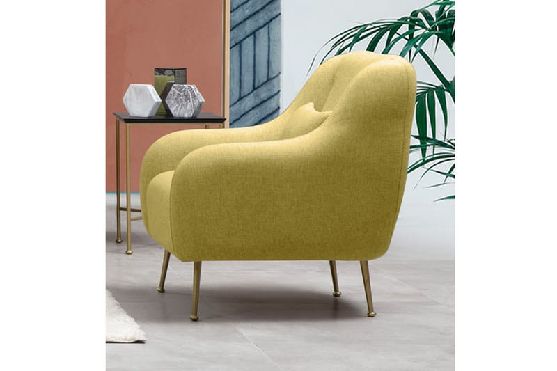 Longbush Lenestol - Gul - Møbler - Stoler & lenestoler - Lenestoler