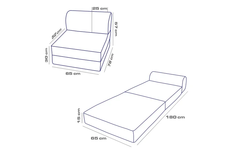 Magaria Sovesofa Lenestol - Beige - Møbler - Stoler & lenestoler - Lenestoler - Sovestol