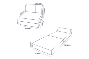 Magaria Sovesofa Lenestol - Beige - Møbler - Stoler & lenestoler - Lenestoler - Sovestol