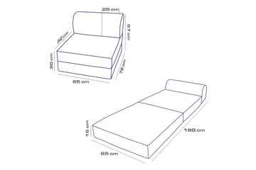 Magaria Sovesofa Lenestol - Lysegrå - Møbler - Stoler & lenestoler - Lenestoler - Sovestol