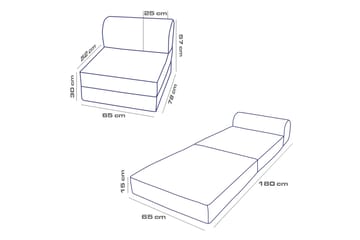 Magaria Sovesofa Lenestol - Lysegrå - Møbler - Stoler & lenestoler - Lenestoler - Sovestol