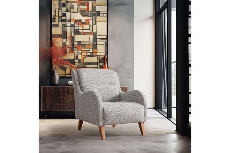 Mami Öronlappsfåtölj - Krem/Blå - Møbler - Stoler & lenestoler - Lenestoler - Ørelappstol