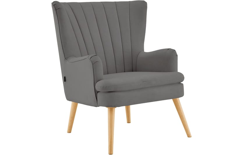 Marilee Loungelenestol med Fotskammel - Stoff/Antrasitt - Møbler - Stoler & lenestoler - Lenestoler