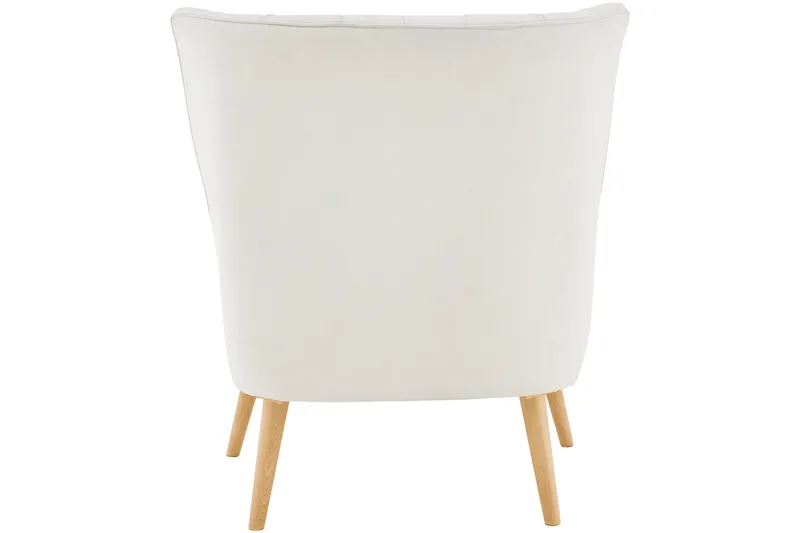 Marilee Loungelenestol med Fotskammel - Stoff/Kremhvit - Møbler - Stoler & lenestoler - Lenestoler