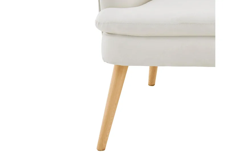 Marilee Loungelenestol med Fotskammel - Stoff/Kremhvit - Møbler - Stoler & lenestoler - Lenestoler
