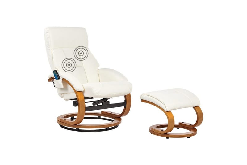 Massasjestol Force - Hvit, lyst tre - Møbler - Stoler & lenestoler - Lenestoler - Massasjestol