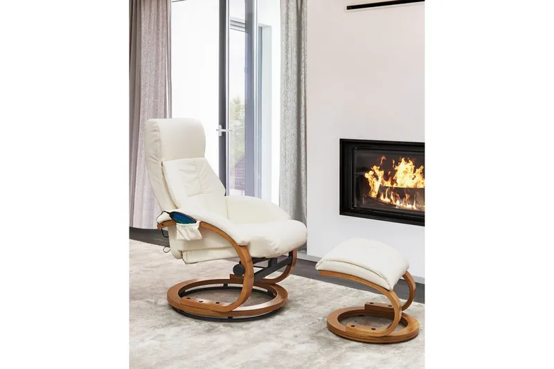 Massasjestol Force - Hvit, lyst tre - Møbler - Stoler & lenestoler - Lenestoler - Massasjestol