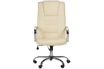 Massasjestol Grandeur Beige/Sølv - Beige/Sølv - Møbler - Stoler & lenestoler - Lenestoler - Lenestol skinn