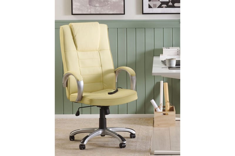 Massasjestol Grandeur II Beige/Sølv - Beige/Sølv - Møbler - Stoler & lenestoler - Lenestoler - Massasjestol