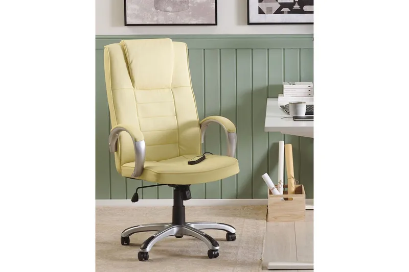 Massasjestol Grandeur II Beige/Sølv - Beige/Sølv - Møbler - Stoler & lenestoler - Lenestoler - Massasjestol