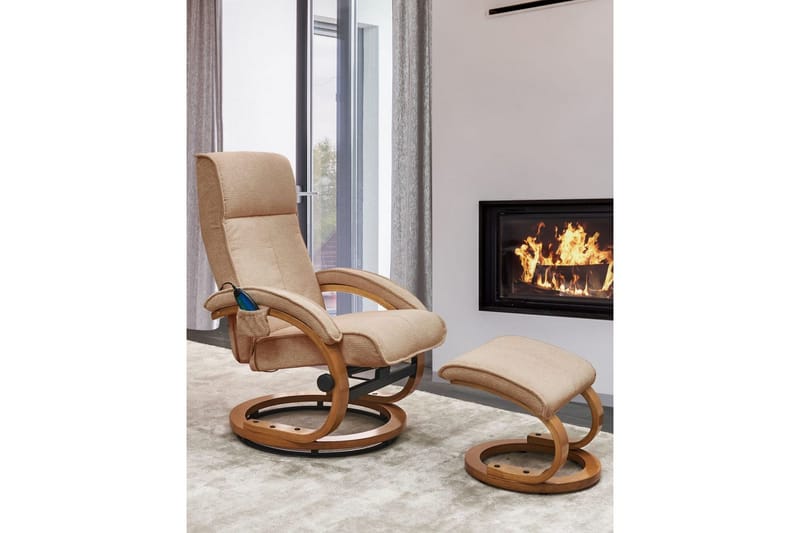 Massasjestol Hero - Beige, Lys Tre - Møbler - Stoler & lenestoler - Lenestoler - Massasjestol