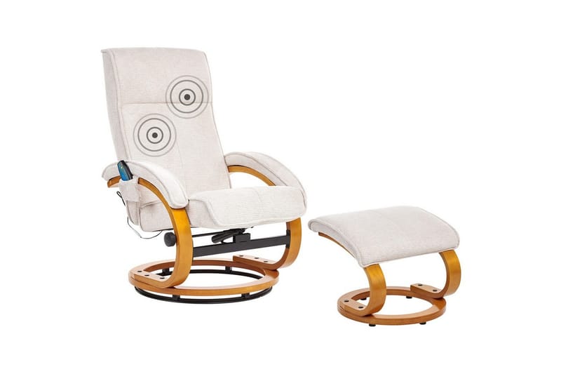 Massasjestol Hero, Lys beige, lyst tre