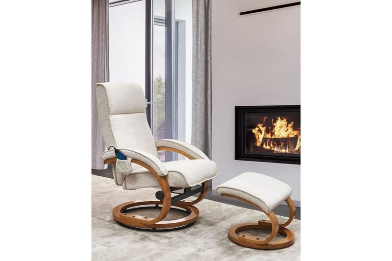 Massasjestol Hero - Lys beige, lyst tre - Møbler - Stoler & lenestoler - Lenestoler - Massasjestol