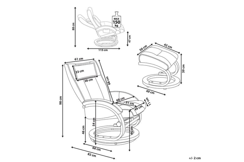 Massasjestol Majestic - Brun, lyst tre - Møbler - Stoler & lenestoler - Lenestoler - Massasjestol