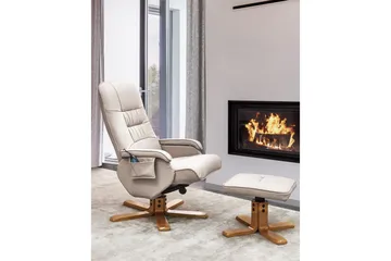 Massasjestol Relaxpro - Beige, Lys Tre - Møbler - Stoler & lenestoler - Lenestoler - Lenestol skinn