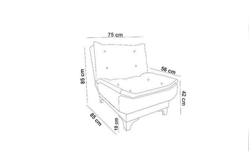 Mathenia Lenestol med Armlene - Blå - Møbler - Stoler & lenestoler - Lenestoler - Lenestoler uten armlene