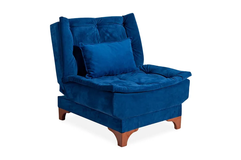 Mathenia Lenestol med Armlene - Blå - Møbler - Stoler & lenestoler - Lenestoler - Lenestoler uten armlene