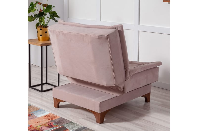 Mathenia Lenestol med Armlene - Brun - Møbler - Stoler & lenestoler - Lenestoler - Sovestol