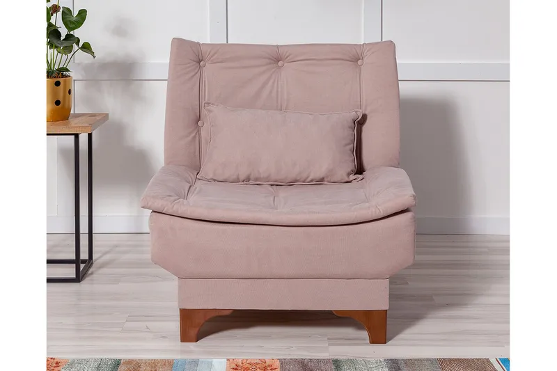 Mathenia Lenestol med Armlene - Brun - Møbler - Stoler & lenestoler - Lenestoler - Sovestol