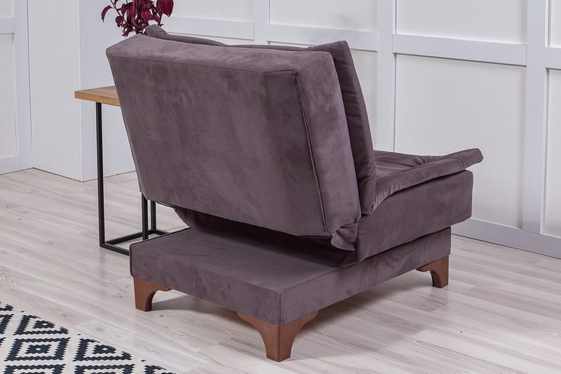 Mathenia Lenestol med Armlene - Grå - Møbler - Stoler & lenestoler - Lenestoler - Sovestol