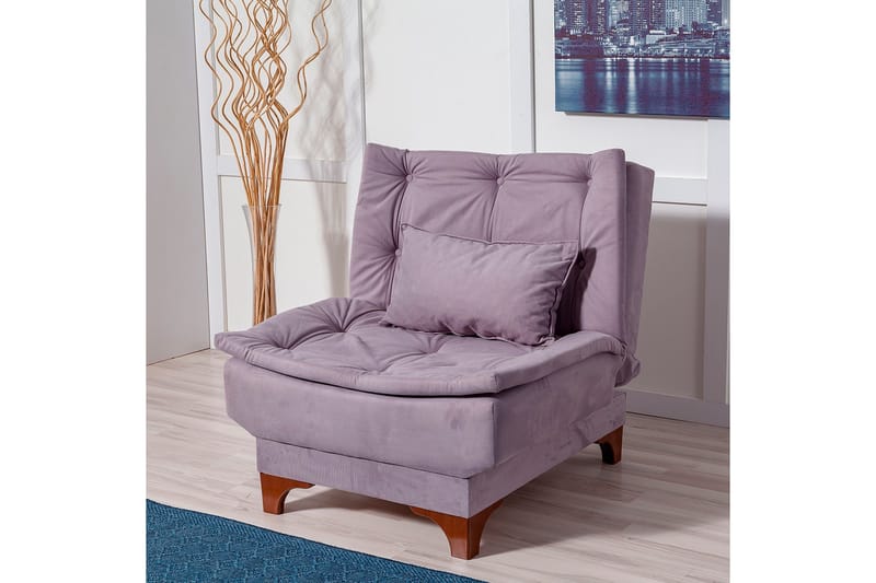 Mathenia Lenestol med Armlene - Grå - Møbler - Stoler & lenestoler - Lenestoler - Lenestoler uten armlene