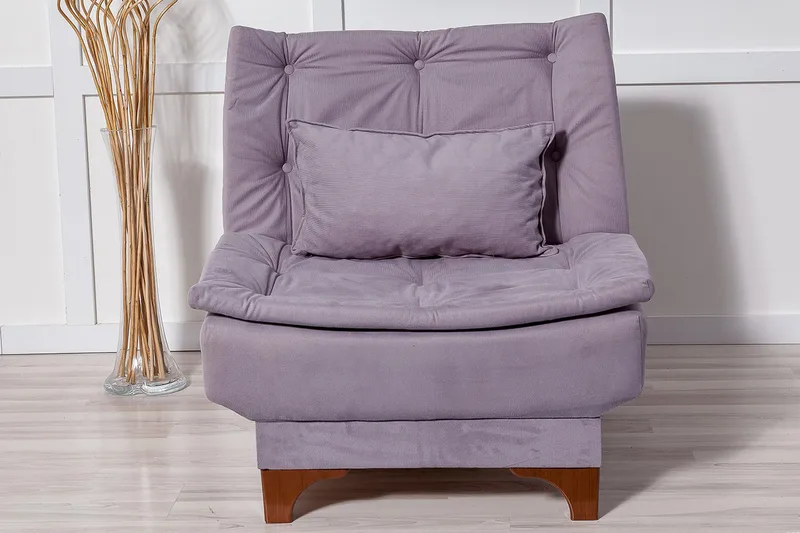 Mathenia Lenestol med Armlene - Grå - Møbler - Stoler & lenestoler - Lenestoler - Lenestoler uten armlene