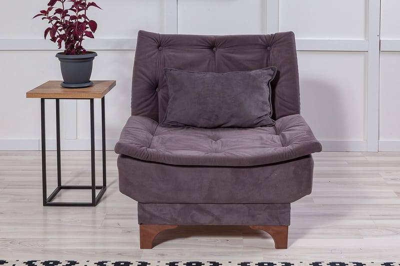 Mathenia Lenestol med Armlene - Grå - Møbler - Stoler & lenestoler - Lenestoler - Sovestol