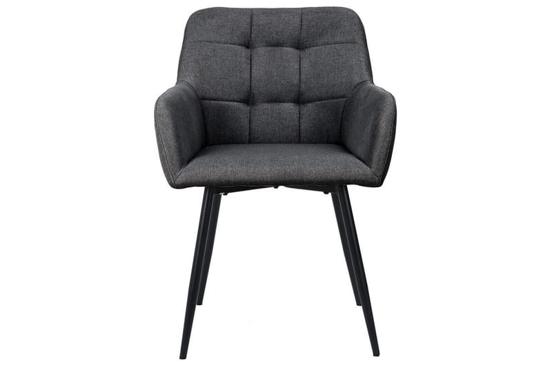 Lenestoler (med armlener) Loft24 Bostony karmstol Mørkegrå - Møbler - Stoler & lenestoler - Spisestuestoler & kjøkkenstoler