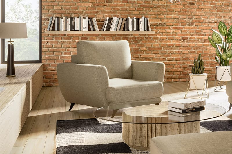 Megis Lenestol - Beige - Møbler - Stoler & lenestoler - Lenestoler