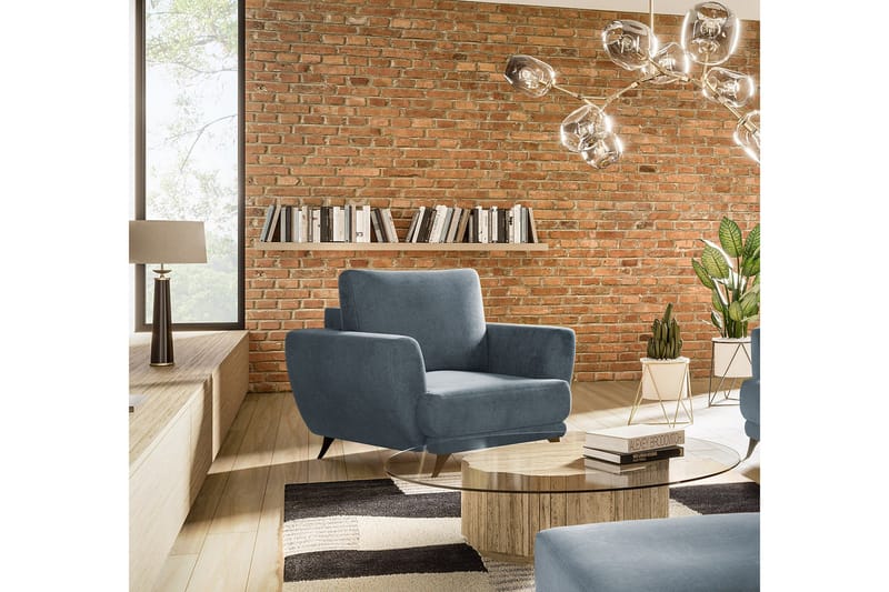 Megis Lenestol - Blå - Møbler - Stoler & lenestoler - Lenestoler