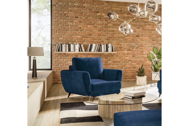 Megis Lenestol - Blå - Møbler - Stoler & lenestoler - Lenestoler