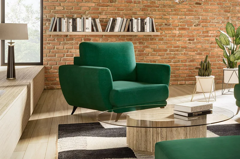 Megis Lenestol - Grønn - Møbler - Stoler & lenestoler - Lenestoler