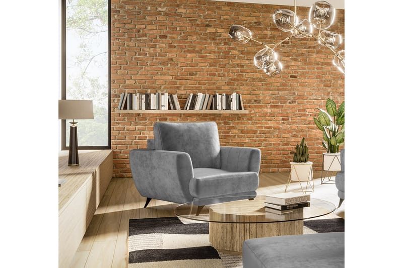 Megis Lenestol - Lysegrå - Møbler - Stoler & lenestoler - Lenestoler