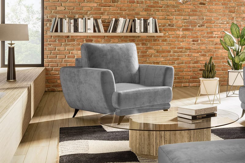 Megis Lenestol - Lysegrå - Møbler - Stoler & lenestoler - Lenestoler