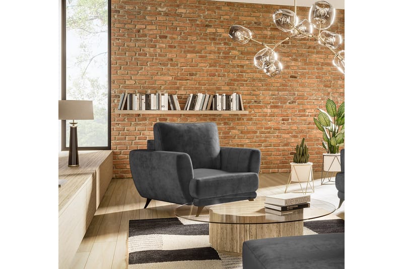 Megis Lenestol - Mørkegrå - Møbler - Stoler & lenestoler - Lenestoler