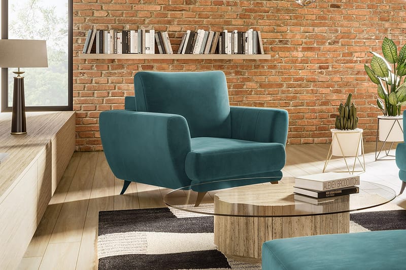 Megis Lenestol - Turkis - Møbler - Stoler & lenestoler - Lenestoler