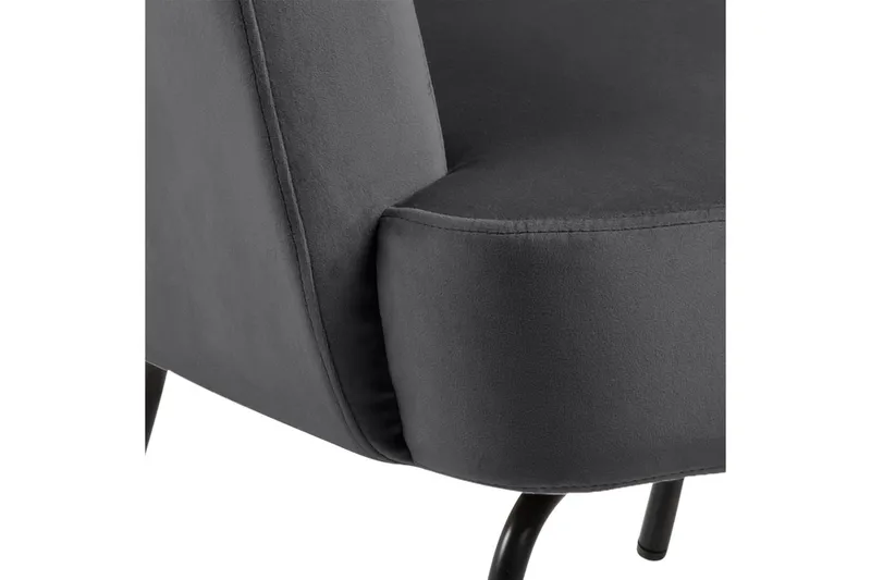 Melisan Loungelenestol - Grå/Svart - Møbler - Stoler & lenestoler - Lenestoler