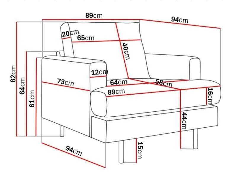 Menard Compact Lenestol - Hvit - Møbler - Stoler & lenestoler - Lenestoler