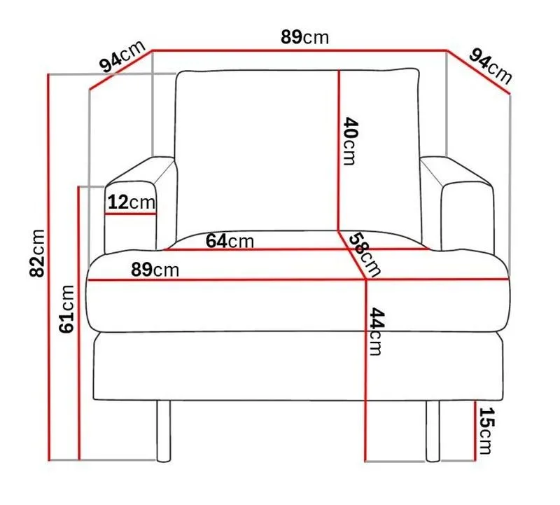 Menard Compact Lenestol - Hvit - Møbler - Stoler & lenestoler - Lenestoler