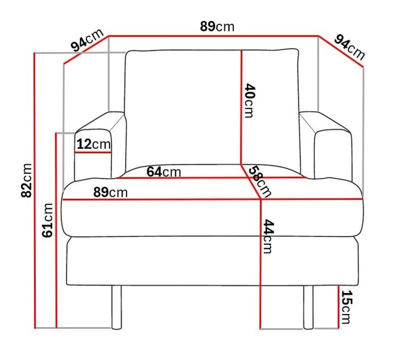 Menard Compact Lenestol - Møbler - Stoler & lenestoler - Lenestoler