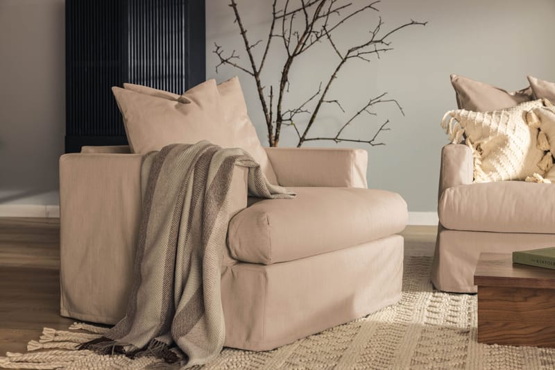 Menard Lenestol - Beige - Møbler - Stoler & lenestoler - Lenestoler