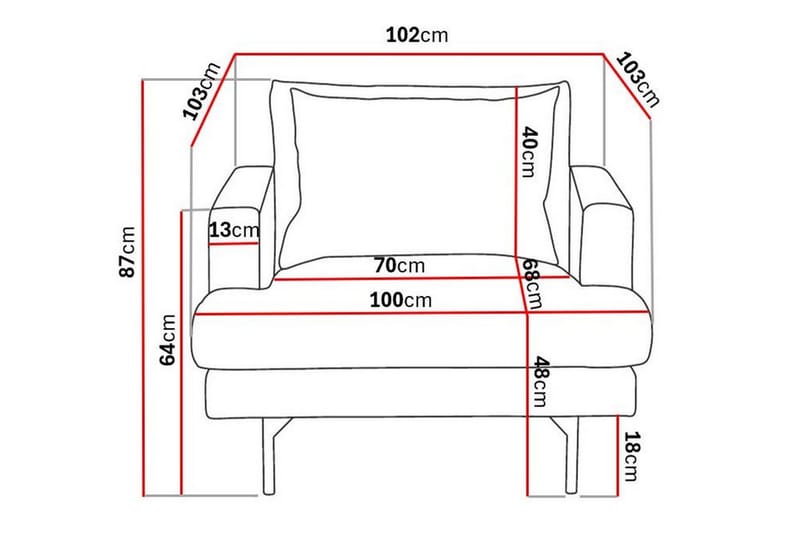 Menard Lenestol - Møbler - Stoler & lenestoler - Lenestoler