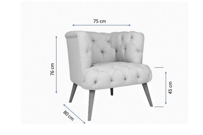 Monroew Lenestol - Mørkeblå/Natur - Møbler - Stoler & lenestoler - Lenestoler